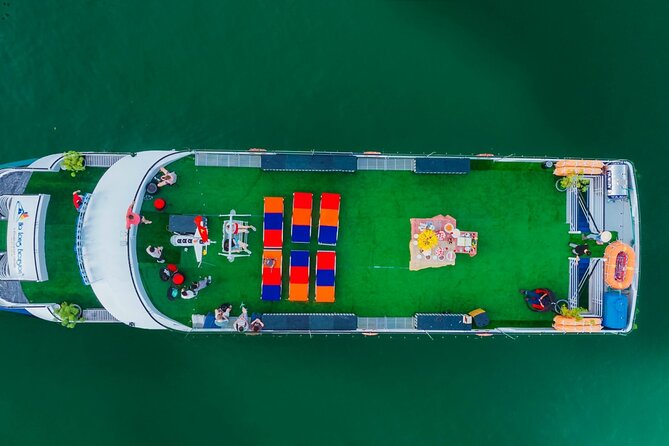 LUXURY Halong Bay Cruise 5 Stars Full Day Tour with Buffet Lunch - Tuan Chau Harbor and the 5-star cruise rhythm at noon