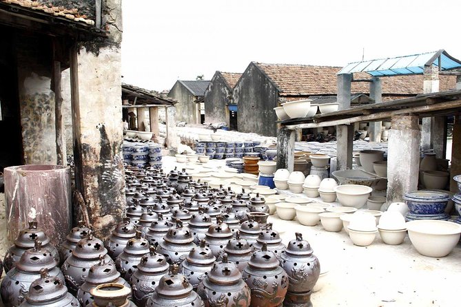 Mix Bat Trang Ceramic Village And Real Hanoi Scooter Tour - From Funny Travel Pickup to the Long Bien Bridge Pause
