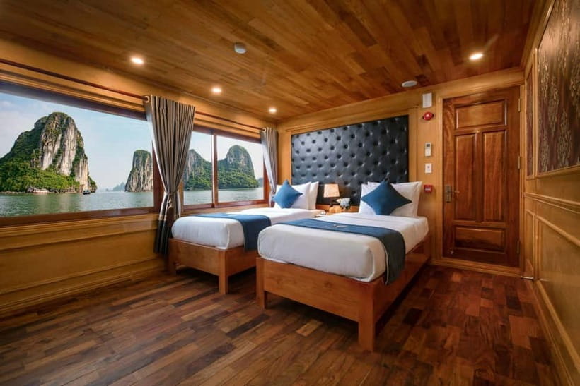 Ninh Binh: Lan Ha, Halong bay luxury cruises with balcony - Cooking Class, Happy Hour Drinks, and Night Squid Fishing