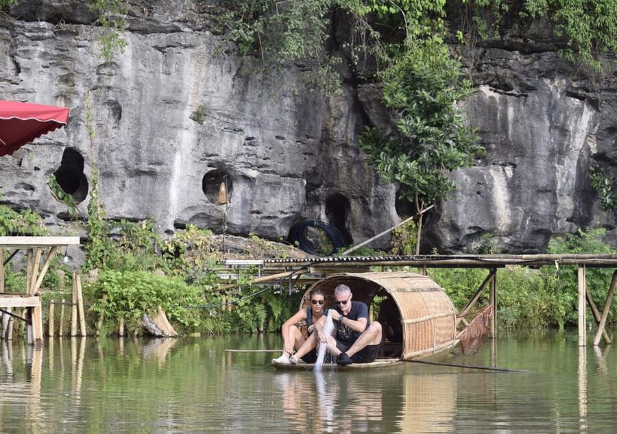 Ninh Binh: Rice planting and fishing by basket tour - Waterfall Bathing and Buffalo Cave: End Well, Even If You Get Messy