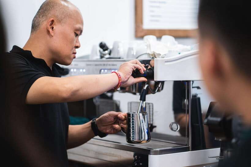 NYNA Coffee Culture- Egg Coffee/Salted Coffee/Coconut Coffee - Egg coffee in Hanoi: make your own with barista guidance