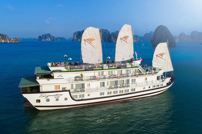 (Official) Signature Halong Cruise - 03 days 02 nights program - Bai Tu Long Bay, a calmer Halong-style setting