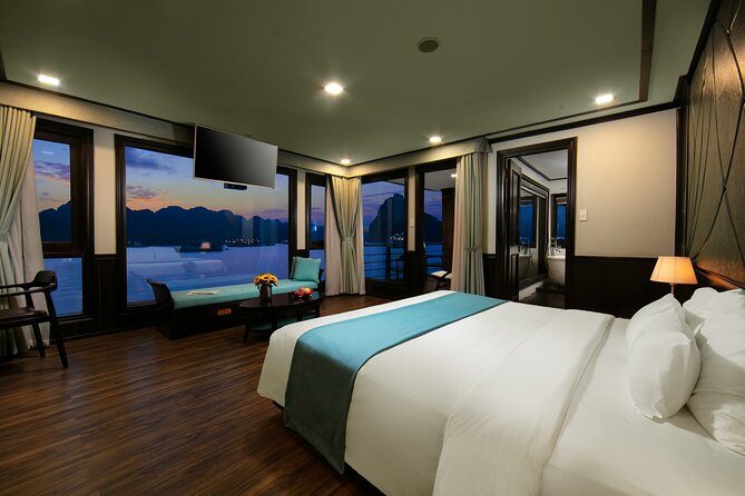 Peony Cruise 5<em> Halong Bay 3 days 2 nights with 2 ways transfer – Key things to know before you book’ /></p>
<ul>
<li><strong>Short transfer focus</strong>: The cruise emphasizes saving time with a quicker transfer route from Hanoi.</li>
<li><strong>Private balcony in every cabin</strong>: You get outdoor space without leaving your room.</li>
<li><strong>Early-day Tai Chi sessions</strong>: Mornings start with Tai Chi on the sun deck.</li>
<li><strong>Meals are fully built in</strong>: Breakfasts, lunches, and dinners are included for the trip length.</li>
<li><strong>Small group size</strong>: Maximum of 40 travelers on this 5-star cruise.</li>
<li><strong>Smooth, friendly service tone</strong>: The operation is described as running smoothly with welcoming staff.</li>
</ul>
<h2>Why the Peony Cruise feels like good value at $399</h2>
<p> Halong Bay 3 days 2 nights with 2 ways transfer – Why the Peony Cruise feels like good value at $399′ /><br />
At $399 per person for 3 days and 2 nights, the Peony Cruise makes its case through what is included. You are not just buying a ticket onto a boat. You are also buying <strong>daily meals</strong> and the logistics of getting you from Hanoi to the cruise start point, with an air-conditioned vehicle included.</p>
<p><p>The private balcony matters more than most people expect. In Halong Bay, the best moments are often the quiet ones, when you can sit and watch light change on the water. Having that space in your cabin means you can do that without waiting for an excursion or fighting for a good spot on deck.</p>
</p>
<p><p>One more detail I appreciate is the cruise’s “newer” positioning and its emphasis on time-saving transfers. If you hate losing half a day to transport, a route designed to reduce time is worth real money.</p>
</p>
<div class="twil" style="margin: 20px 0; padding: 15px 0;"><p>You can also read our reviews of more boat tours in Hanoi</p><ul style="margin: 10px 0; padding: 0; list-style: none;"><li style="margin: 0 0 10px 0; padding: 0 0 10px 0; border-bottom: 1px solid #eee; display: flex; align-items: flex-start; gap: 12px; line-height: 1.4;"><a href="https://hanoi-guide.com/hanoi-ha-long-bay-day-cruise-swimming-meal-kayaking/" aria-hidden="true" tabindex="-1"><img decoding="async" style="width: 80px; height: 60px; object-fit: cover; border-radius: 4px; flex-shrink: 0;" src="https://7.hanoi-guide.com/wp-content/uploads/hanoi-ha-long-bay-day-cruise-swimming-meal-kayaking-150x150.jpg" alt="" loading="lazy"></a><div><a href="https://hanoi-guide.com/hanoi-ha-long-bay-day-cruise-swimming-meal-kayaking/">Hanoi: Ha Long Bay Day Cruise – Swimming, Meal, Kayaking</a><br><span style="font-size: 0.82em; color: #555; margin-top: 2px;"><span style="color: #f5a623;">★</span> 4.7 &middot; 7,415 reviews</span></div></li><li style="margin: 0 0 10px 0; padding: 0 0 10px 0; border-bottom: 1px solid #eee; display: flex; align-items: flex-start; gap: 12px; line-height: 1.4;"><a href="https://hanoi-guide.com/ninh-binh-full-day-tour-from-hanoi-to-hoa-lu-tam-coc-mua-cave-via-boat-bike/" aria-hidden="true" tabindex="-1"><img decoding="async" style="width: 80px; height: 60px; object-fit: cover; border-radius: 4px; flex-shrink: 0;" src="https://7.hanoi-guide.com/wp-content/uploads/ninh-binh-full-day-tour-from-hanoi-to-hoa-lu-tam-coc-mua-cave-via-boat-bike-150x150.jpg" alt="" loading="lazy"></a><div><a href="https://hanoi-guide.com/ninh-binh-full-day-tour-from-hanoi-to-hoa-lu-tam-coc-mua-cave-via-boat-bike/">Ninh Binh Full-Day Tour from Hanoi to Hoa Lu, Tam Coc & Mua Cave Via Boat & Bike</a><br><span style="font-size: 0.82em; color: #555; margin-top: 2px;"><span style="color: #f5a623;">★</span> 5.0 &middot; 4,384 reviews</span></div></li><li style="margin: 0; padding: 0; border-bottom: none; display: flex; align-items: flex-start; gap: 12px; line-height: 1.4;"><a href="https://hanoi-guide.com/amanda-cruise-ha-long-lan-ha-bay-all-inclusive-2d1n-3d2n/" aria-hidden="true" tabindex="-1"><img decoding="async" style="width: 80px; height: 60px; object-fit: cover; border-radius: 4px; flex-shrink: 0;" src="https://7.hanoi-guide.com/wp-content/uploads/amanda-cruise-ha-long-lan-ha-bay-all-inclusive-2d1n-3d2n-150x150.jpg" alt="" loading="lazy"></a><div><a href="https://hanoi-guide.com/amanda-cruise-ha-long-lan-ha-bay-all-inclusive-2d1n-3d2n/">Amanda Cruise – Ha Long, Lan Ha Bay – All Inclusive 2D1N & 3D2N</a><br><span style="font-size: 0.82em; color: #555; margin-top: 2px;"><span style="color: #f5a623;">★</span> 5.0 &middot; 4,358 reviews</span></div></li></ul></div><h2>Hanoi to Halong Bay, the GOT Ferry detail that affects your planning</h2>
<p><img width="669" height="446" decoding="async" src=