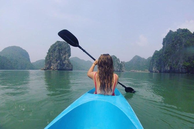 Private Halong Bay Sailing Cruise from Hanoi - Halong Bay landmarks during lunch time: Stone Dog, Incense Urn, Fighting Roosters