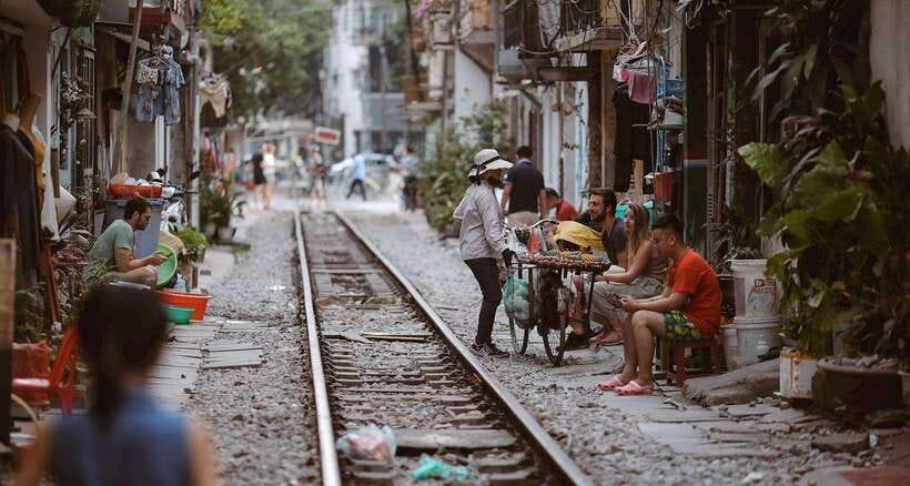 Private Hanoi Walking Tour with visit Train Street - St. Joseph’s Cathedral on Nhà Chung Street: photo stop with meaning