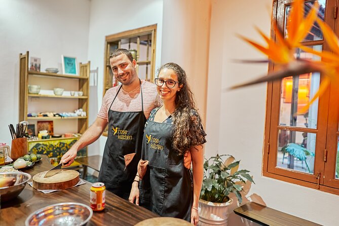 Rose Kitchen Hanoi: Market, Cooking & Culture Tour + Free PickUp - Drinks, fruit wine, and that full meal effect