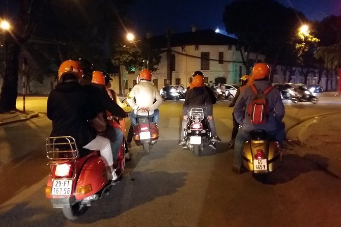 Vespa Food Tour Hanoi After Dark 3.5 hrs_TOP SERVICE, MAX VALUE - Ngũ Xã and Trúc Bạch Lake: Pho Cuốn in a Night Setting